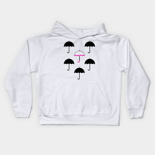 Umbrellas #2 Kids Hoodie by byebyesally